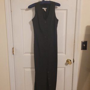 Rampage Black Button Breasted Vest Maxi Dress size 5